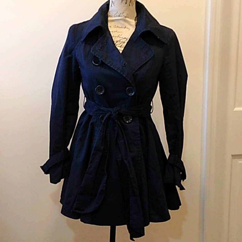 XXI Navy Trench coat jacket 🧥 size Small